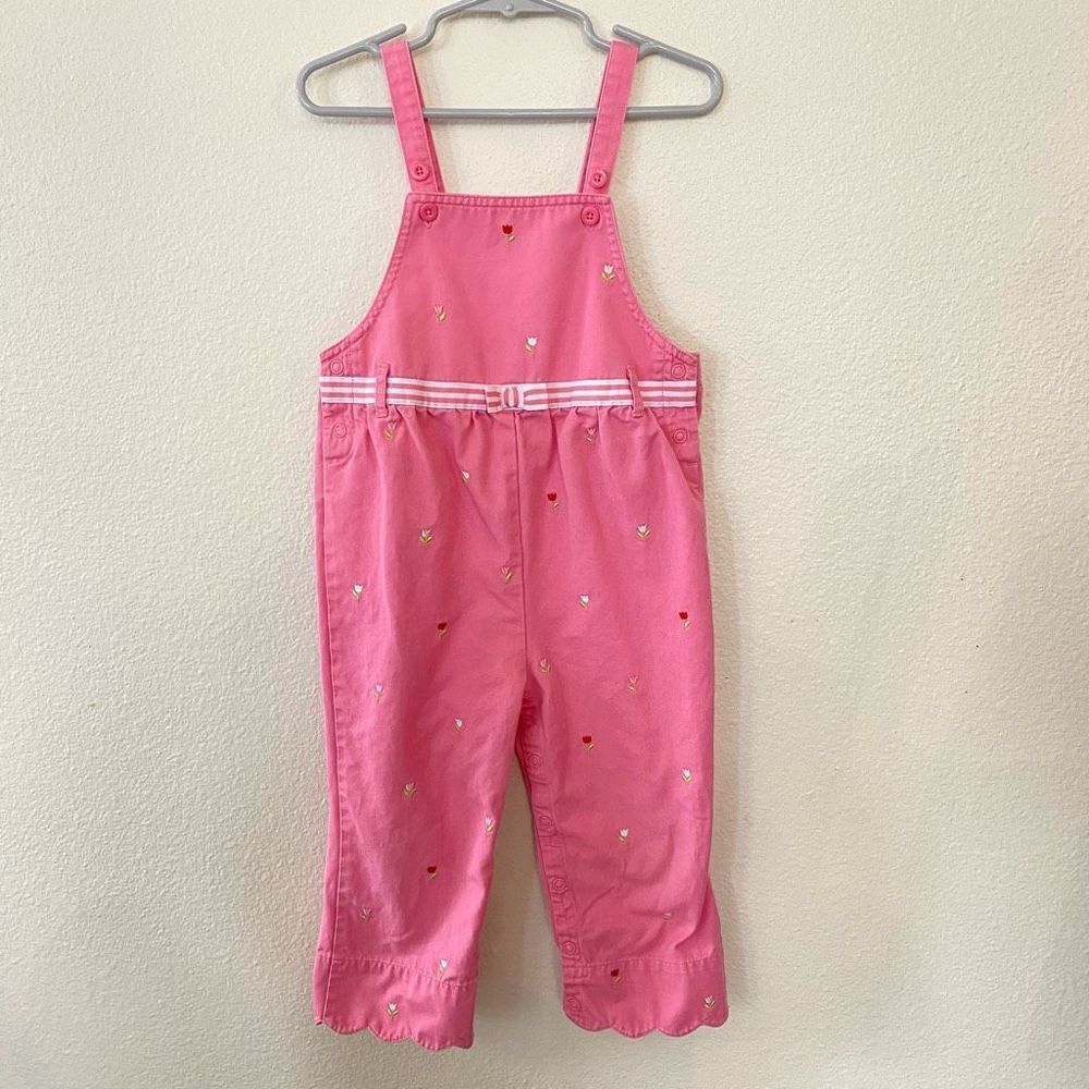 Y2K Gymboree Pink Floral Overalls